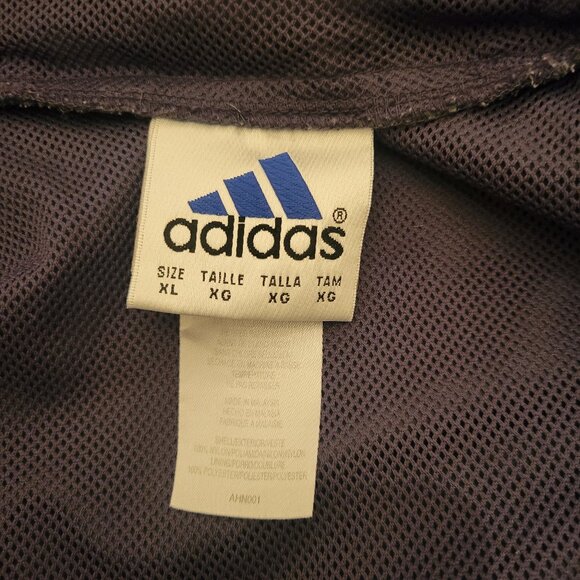 Adidas Originals Black Jacket Hoodie Windbreaker Men's XL Vintage Style - Picture 4 of 9